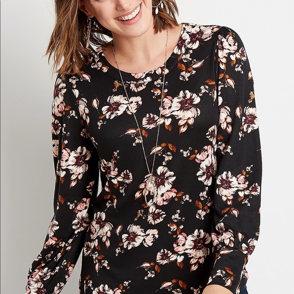 SMALL Cozy Floral Long Lantern Sleeve - Picture 4 of 14